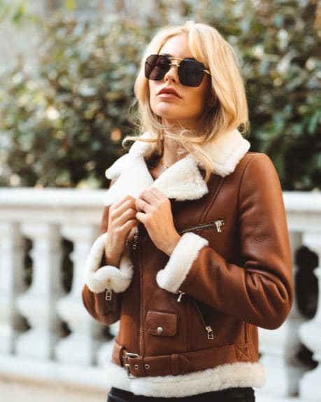 Woman Shearling Bomber Jacket