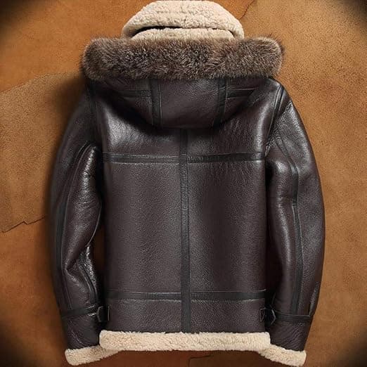 Pairo Men's Hooded B3 Shearling Jacket