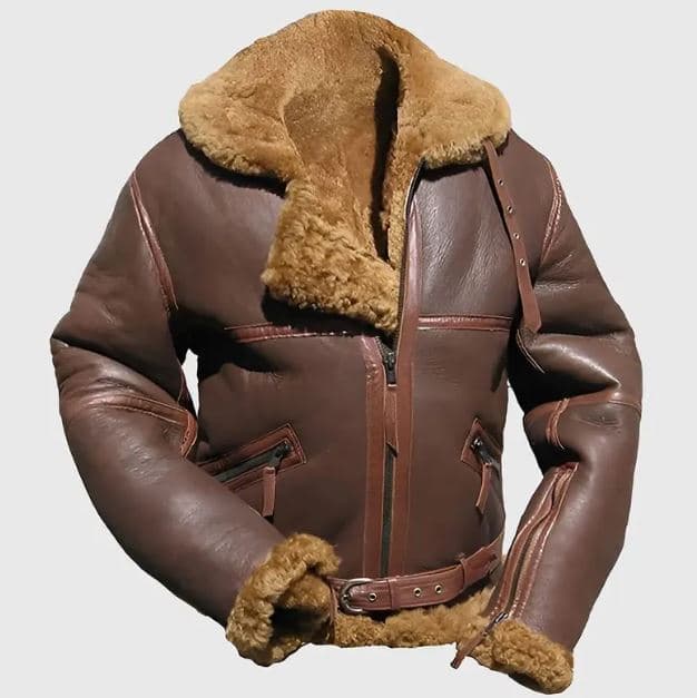 Pairo Men's Vintage Brown B3 Aviator Jacket