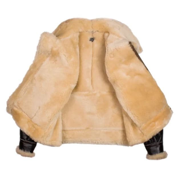 Pairo Men's Brown Shearling Leather Jacket B3